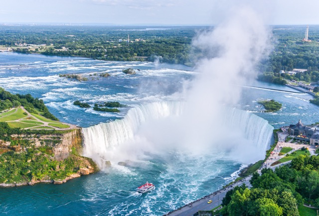 aerial view of Niagara Falls